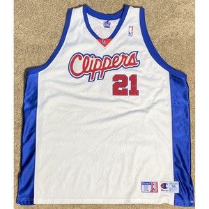 Vintage Champion Jersey DARIUS MILES #21 Los Angeles LA Clippers Authentic 56 3X